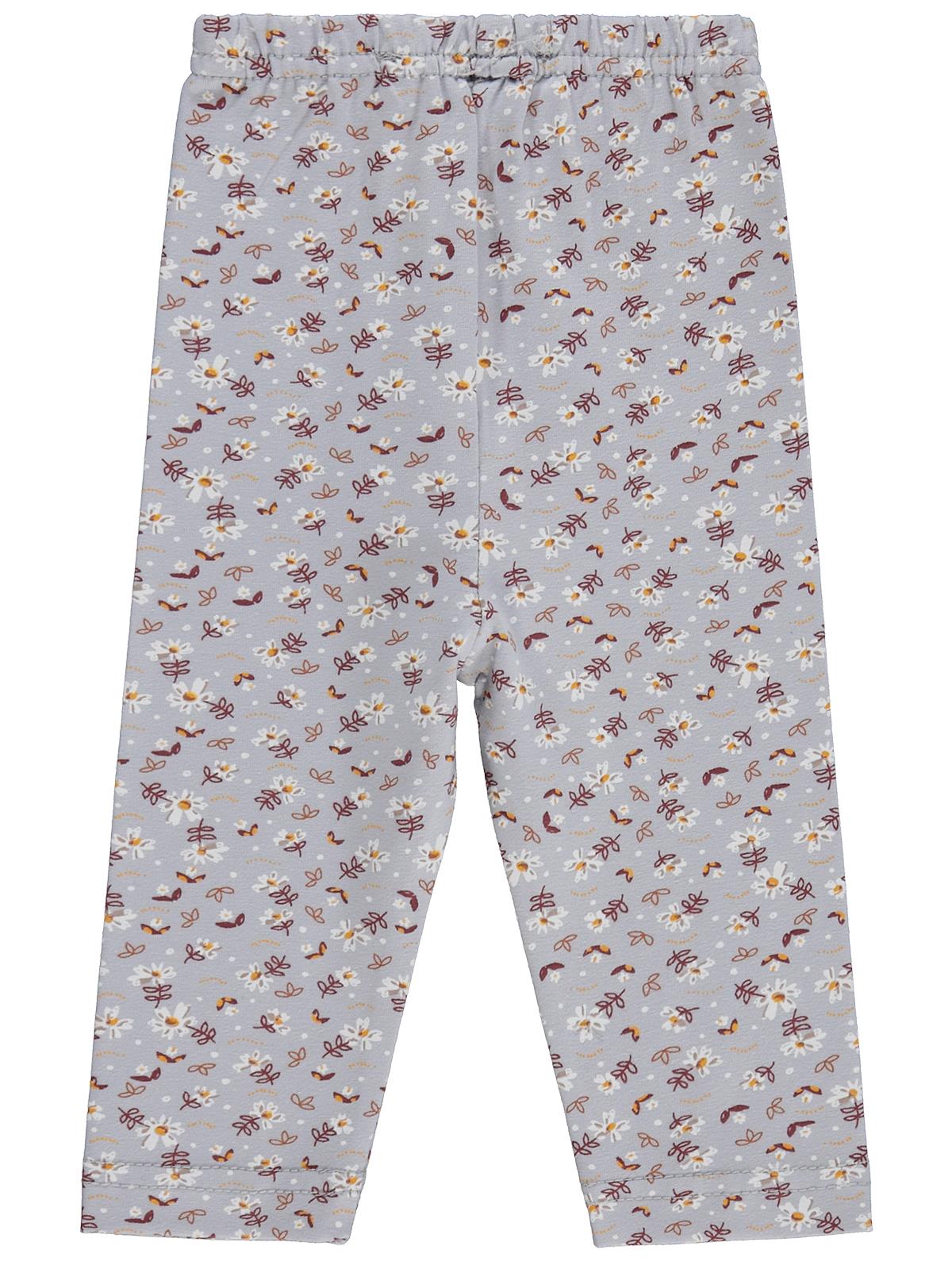 Civil Baby Çiçek Kelebek Baskılı 6-18 Ay Tayt - Gri