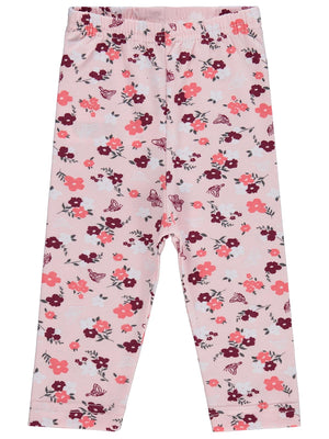 Civil Baby Kelebek Çiçek Baskılı 6-18 Ay Tayt - Pudra