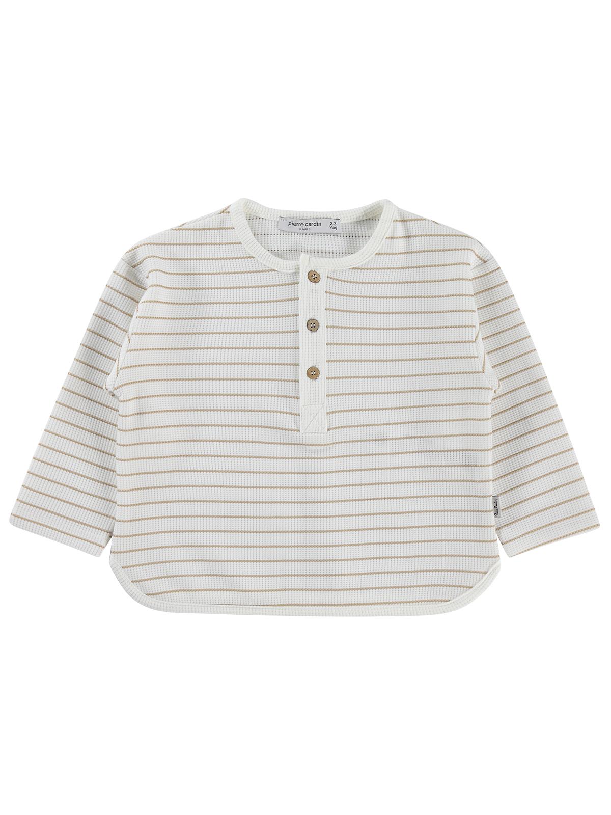 Pierre Cardin Önü Düğmeli 2-5 Yaş Sweatshirt - Ekru