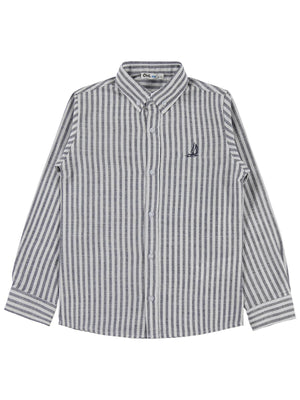 Civil Boys Nakışlı Gömlek 6-9 Yaş Gömlek - Lacivert