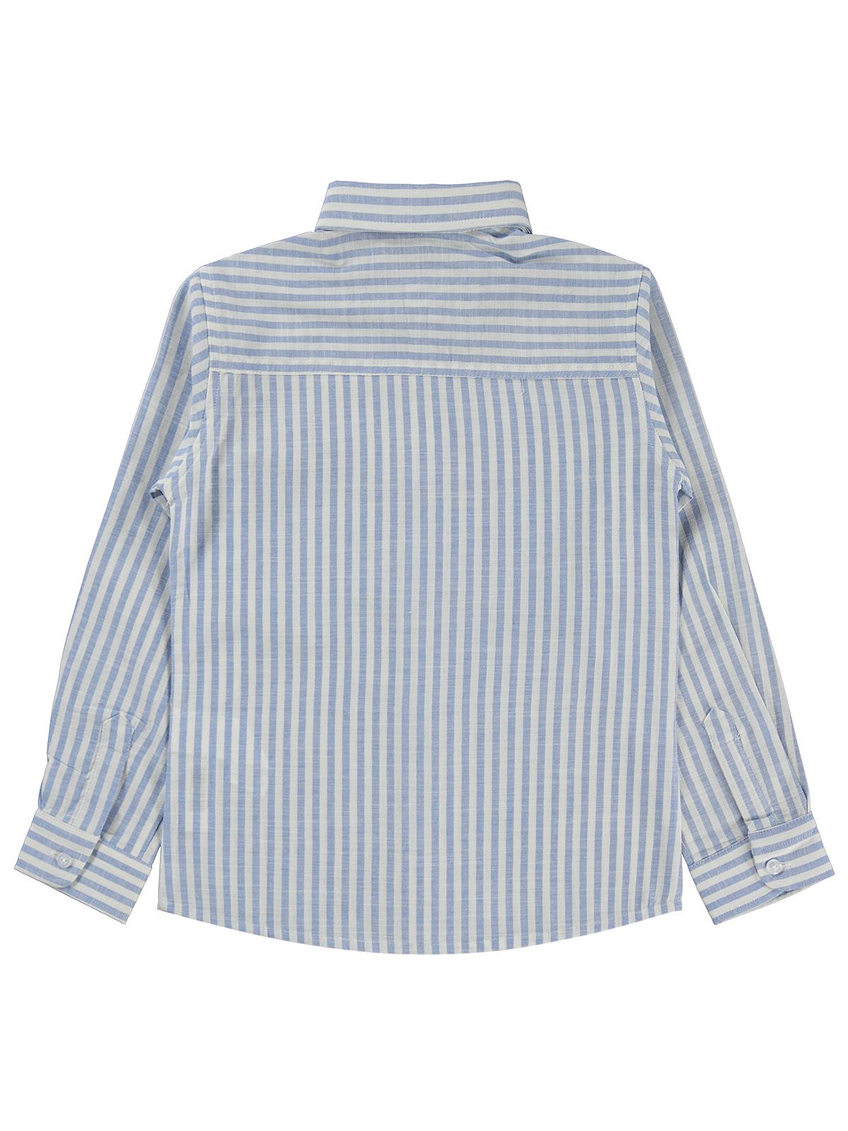 Civil Boys Nakışlı Gömlek 6-9 Yaş Gömlek - Mavi