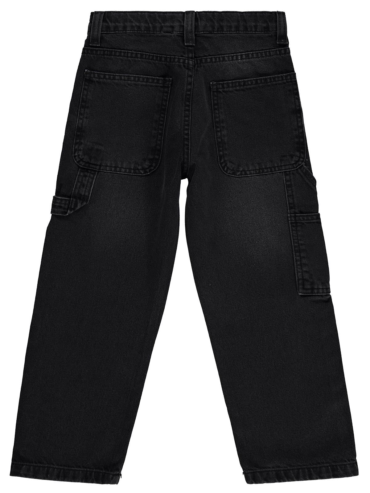 Civil Boys Yan Cepli Baggy Kalıp 6-9 Yaş Pantolon Kot - Siyah