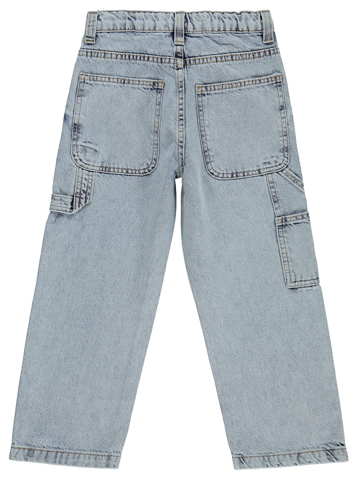 Civil Boys Yan Cepli Baggy Kalıp 6-9 Yaş Pantolon Kot - Mavi