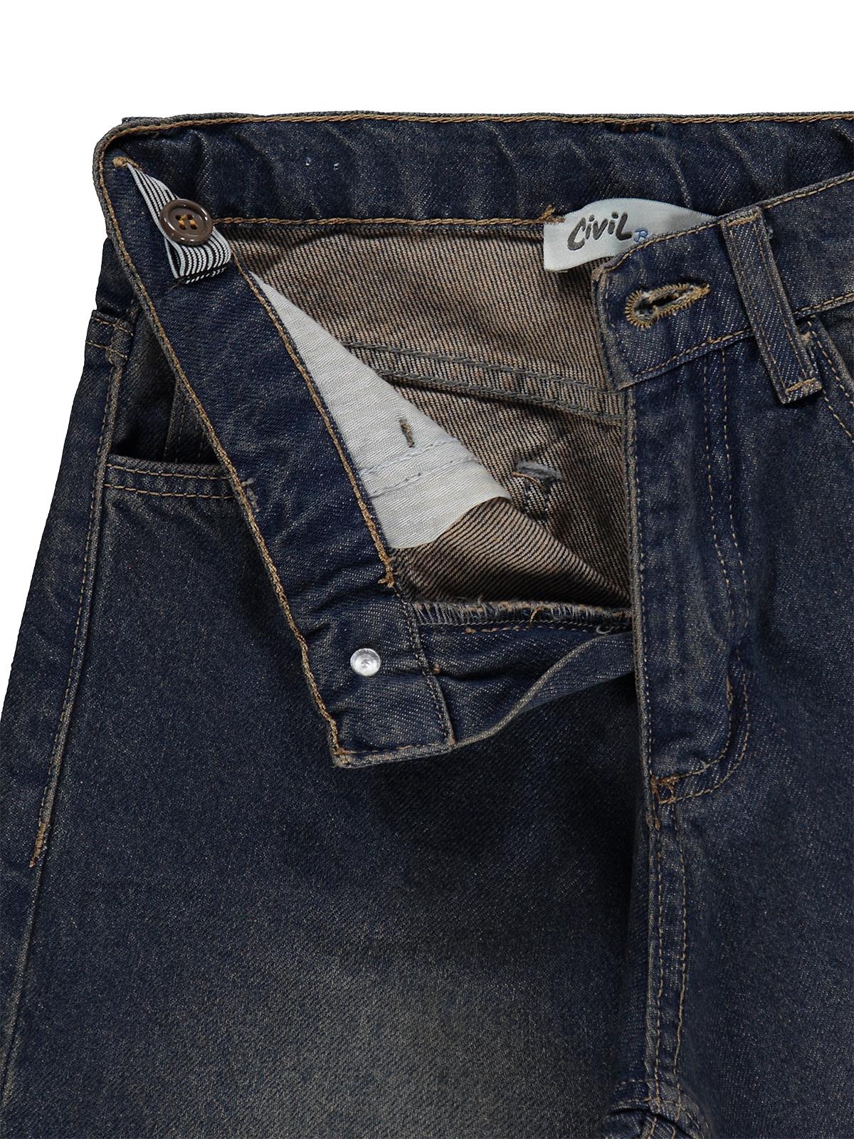 Civil Boys Baggy Kalıp 10-13 Yaş Pantolon Kot - Turuncu