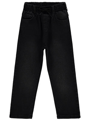Civil Boys Beli Lastikli Jogger 6-9 Yaş Pantolon Kot - Siyah