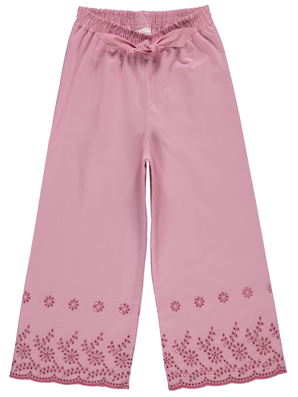 Civil Girls Kız Çocuk Beli Kemerli 6-9 Yaş Pantolon - Pembe