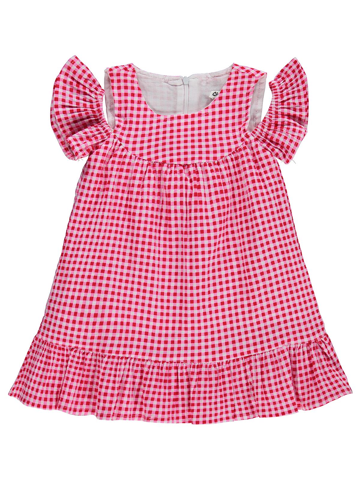 Civil Girls Pötikare 2-5 Yaş Elbise - Kırmızı