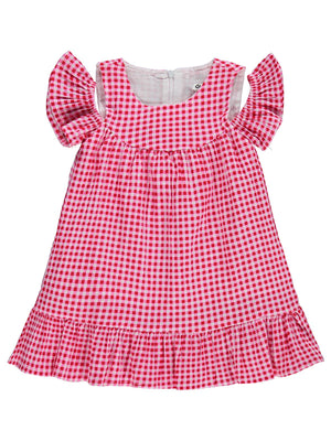 Civil Girls Pötikare 2-5 Yaş Elbise - Kırmızı