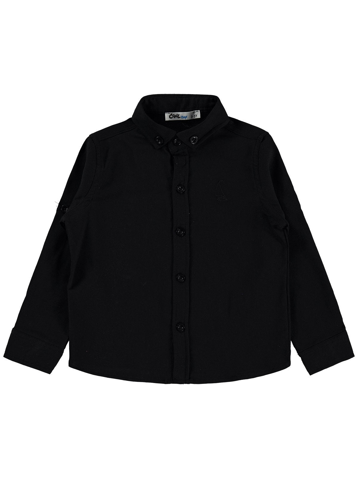 Civil Boys Yelken Nakışlı 2-5 Yaş Gömlek - Siyah