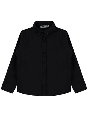 Civil Boys Yelken Nakışlı 10-13 Yaş Gömlek - Siyah