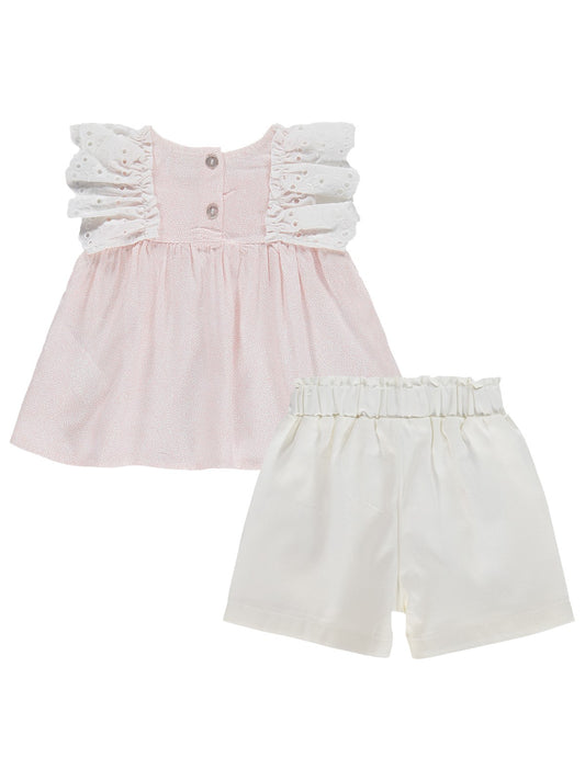 Civil Baby Kol Brodeli 6-18 Ay Takım - Pembe