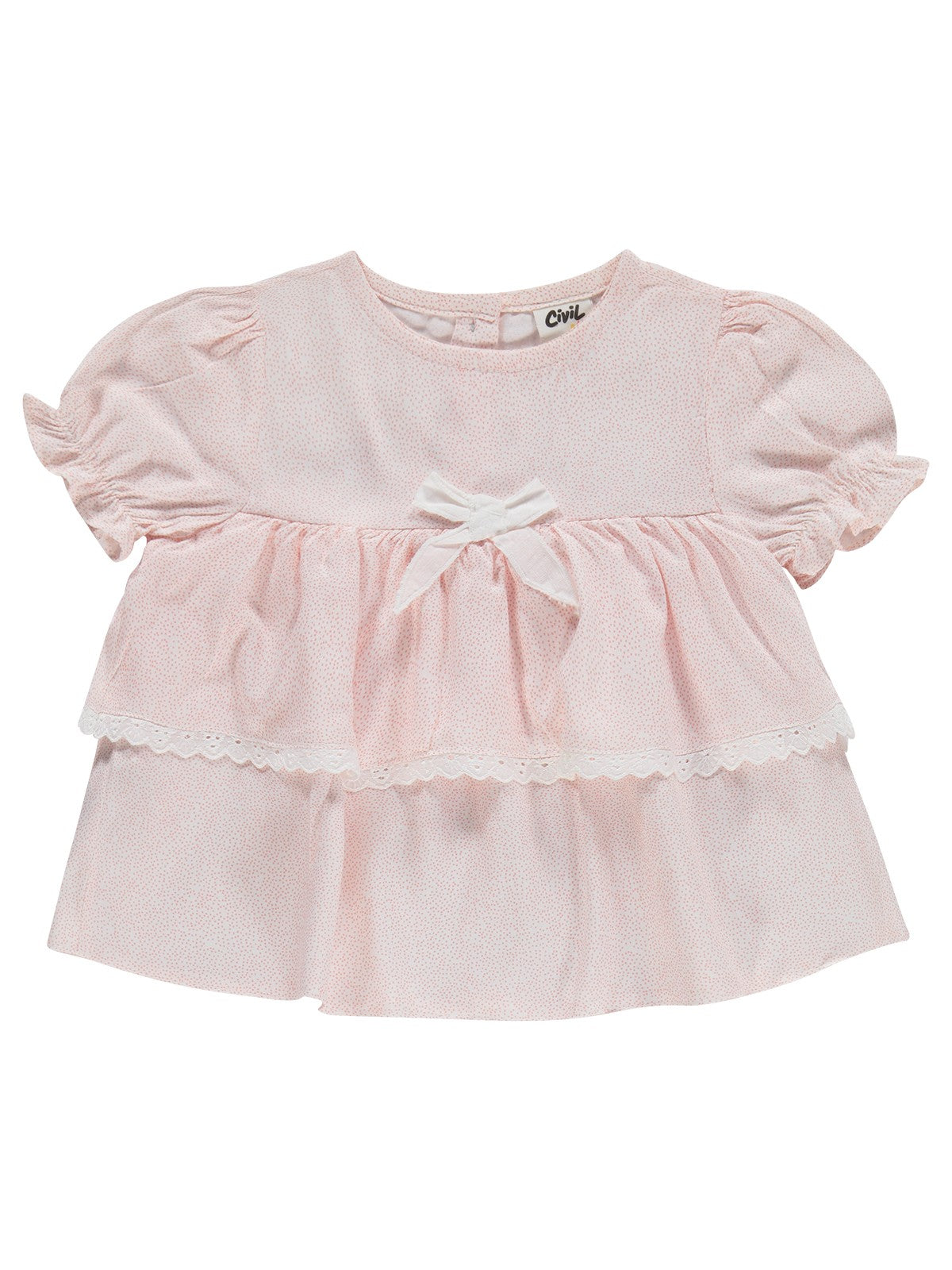 Civil Baby Roba Fiyonklu 6-18 Ay Takım - Pembe