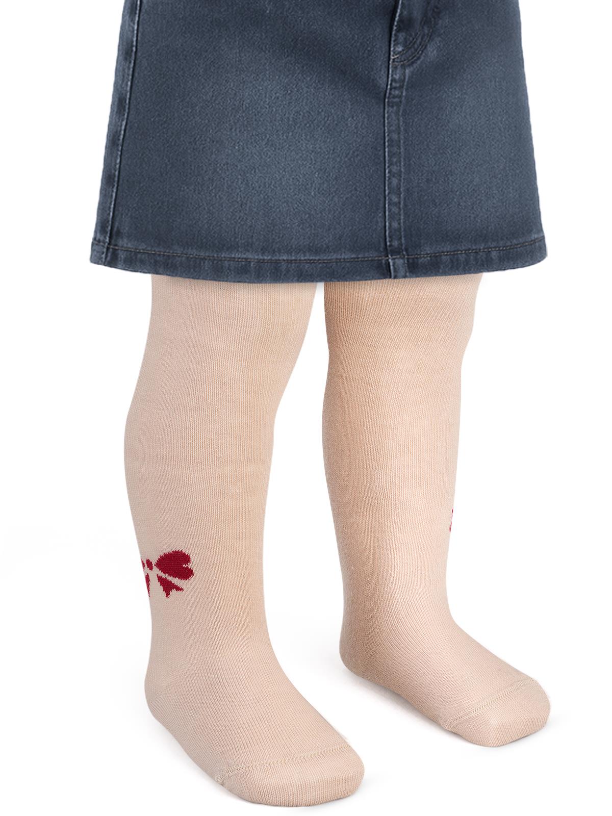 Civil Baby Kurdele Desen 6-18 Ay Bebek Kız Külotlu Çorap - Bej