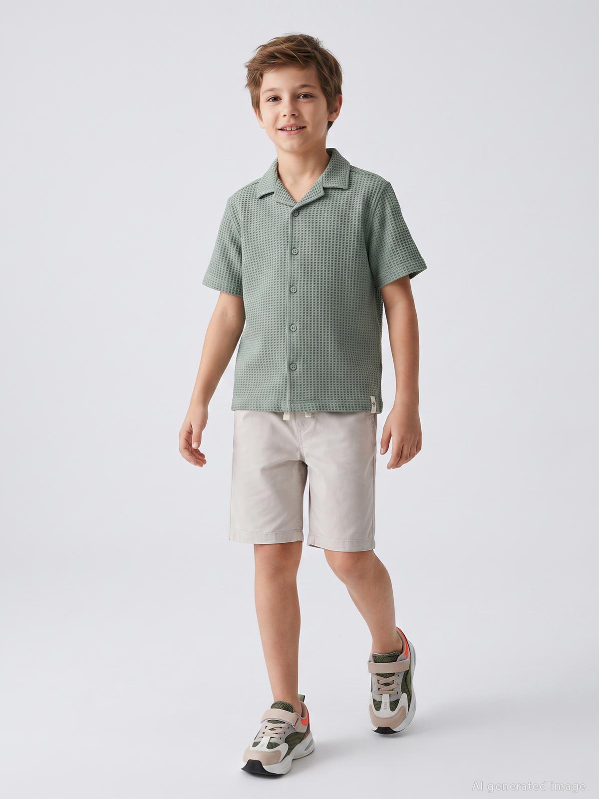 Civil Boys Chino 6-9 Yaş Kapri - Bej