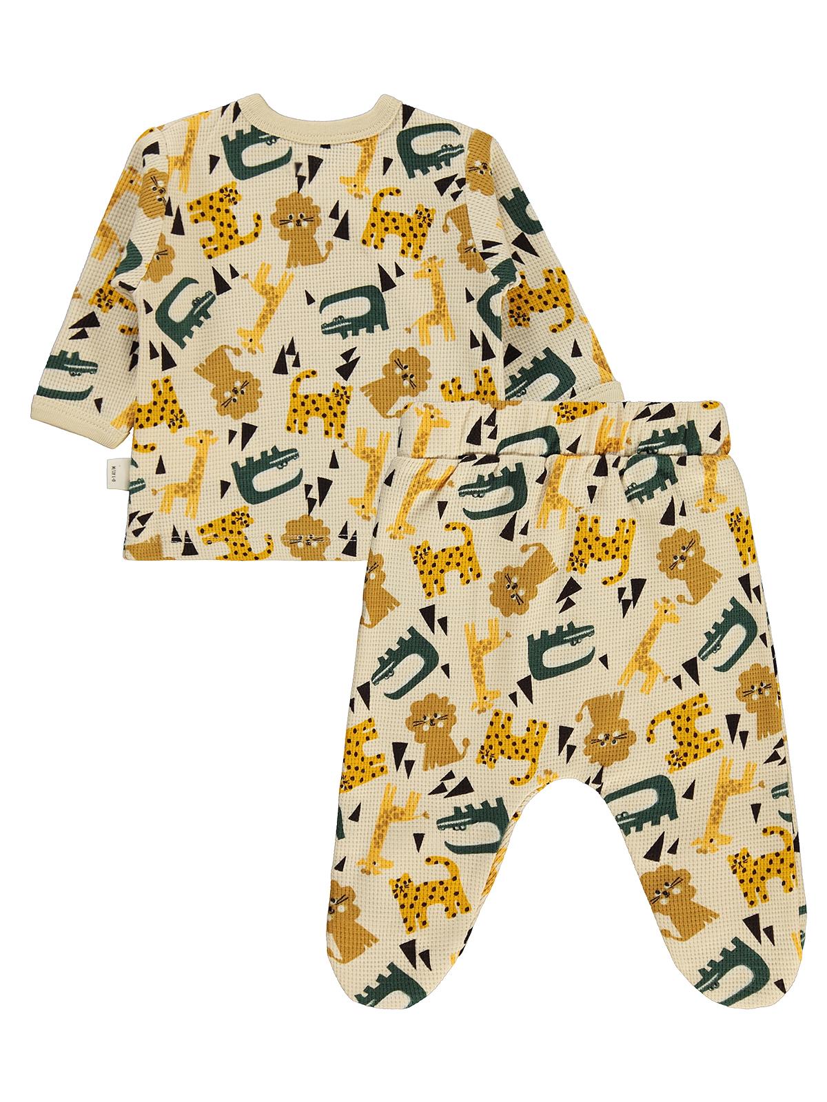 Civil Baby Hayvanlar Empirme Zıbın Takımları - Bej