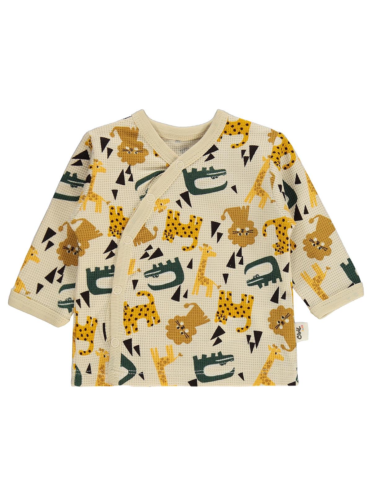 Civil Baby Hayvanlar Empirme Zıbın Takımları - Bej