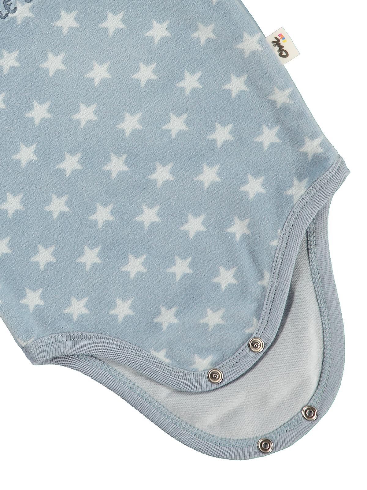 Civil Baby Little Star Nakışlı 1-18 Ay Çıtçıtlı Badi - Mavi