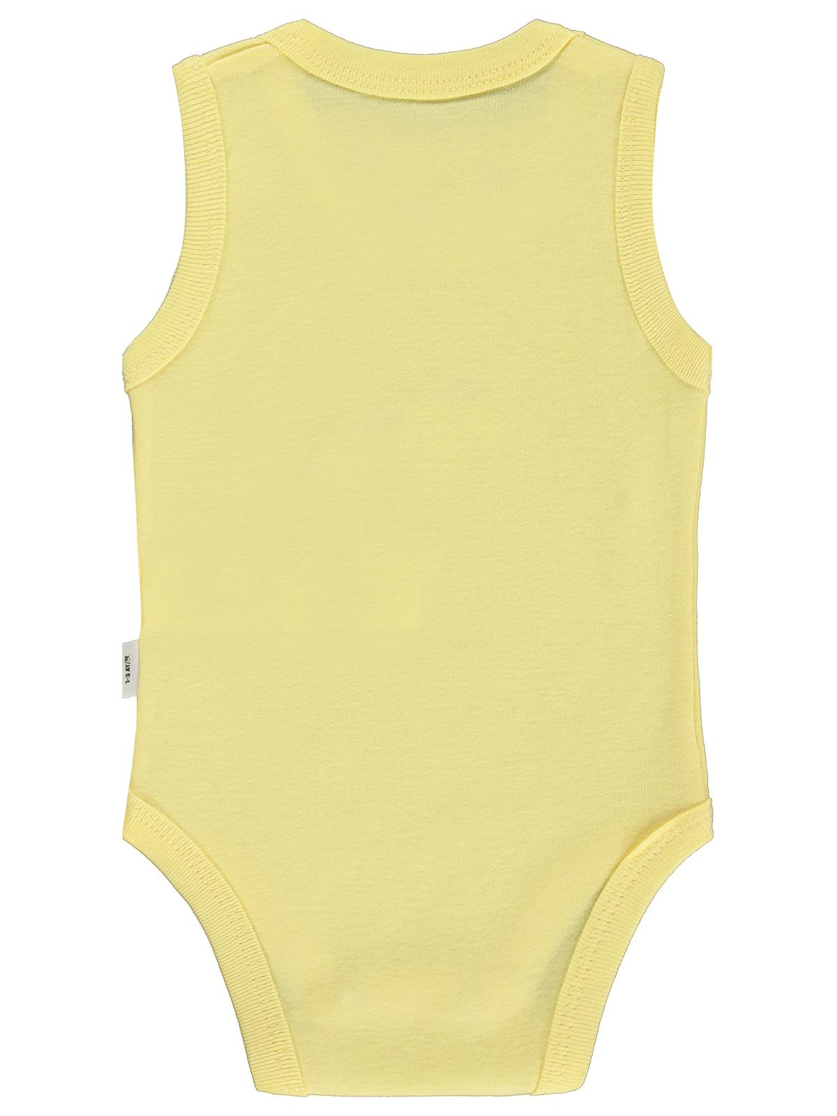 Civil Baby Unicorn Baskılı 0-3 Yaş Çıtçıtlı Badi - Sarı