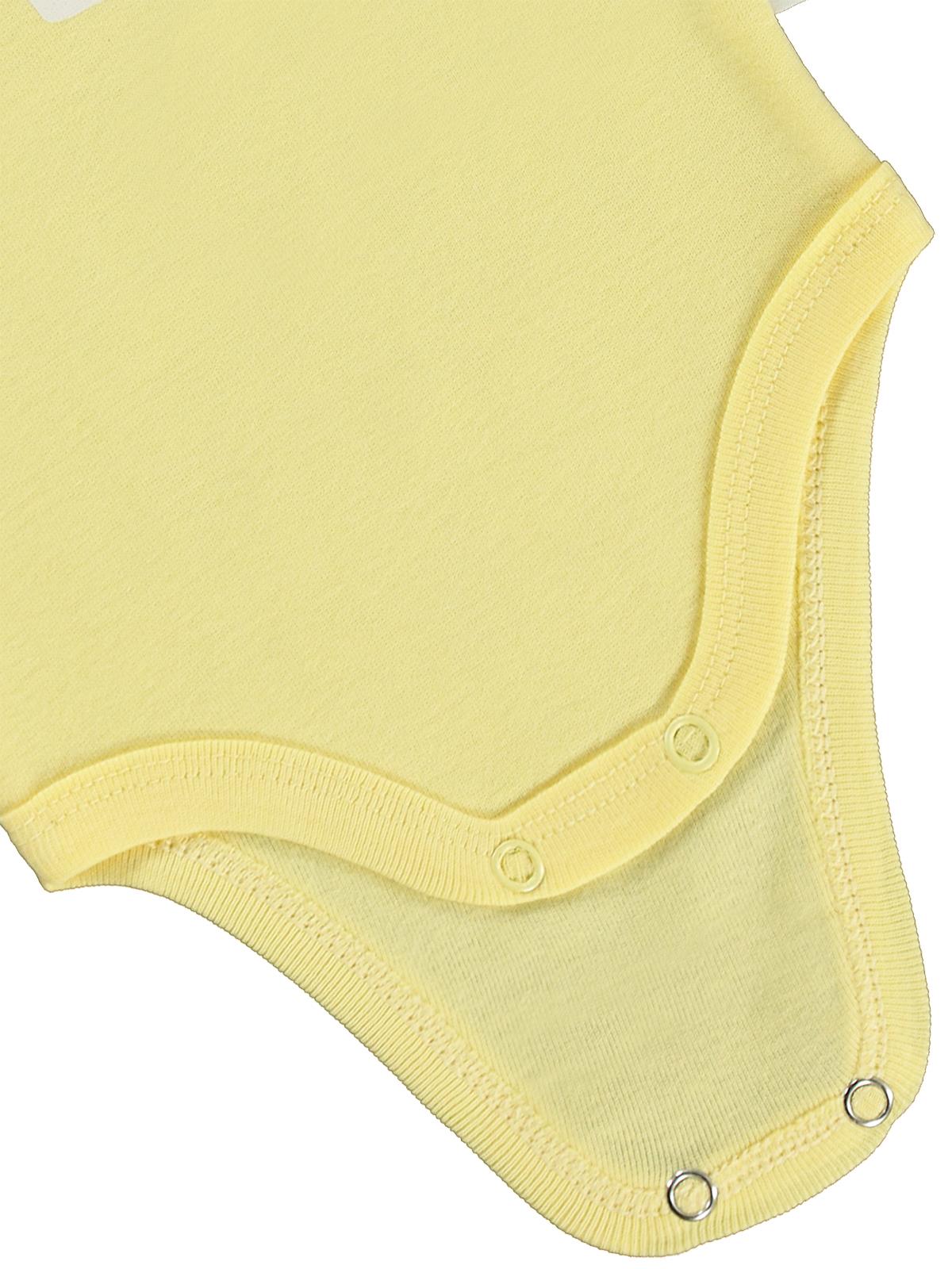 Civil Baby Unicorn Baskılı 0-3 Yaş Çıtçıtlı Badi - Sarı