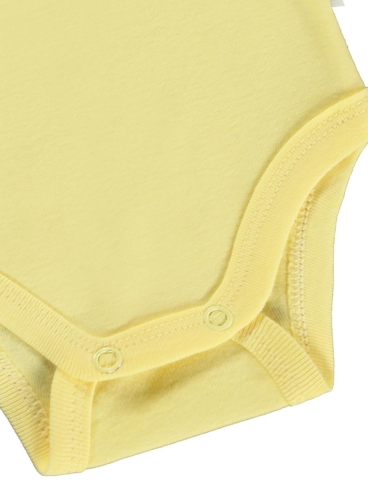 Civil Baby Unicorn Baskılı 0-3 Yaş Çıtçıtlı Badi - Sarı