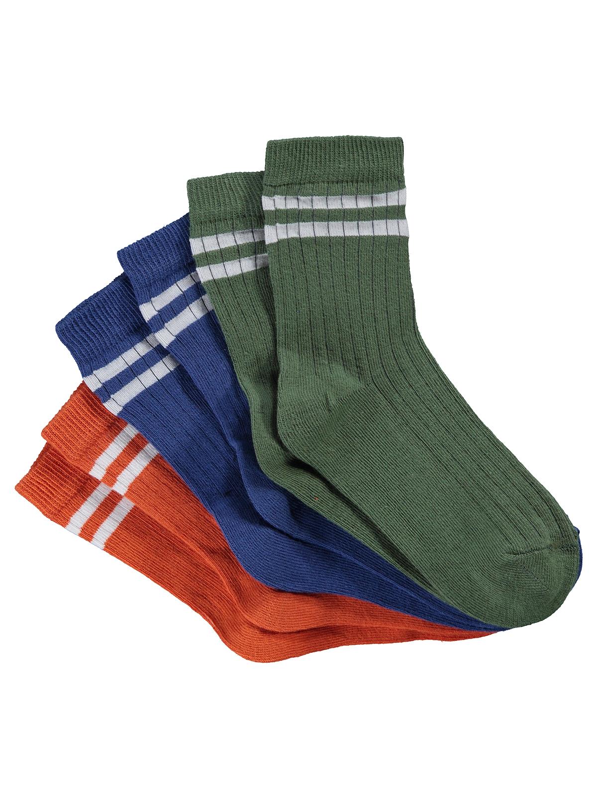 Civil Boys Basic Spor Çizgili 3'lü 2-12 Yaş Erkek Soket Çorap
