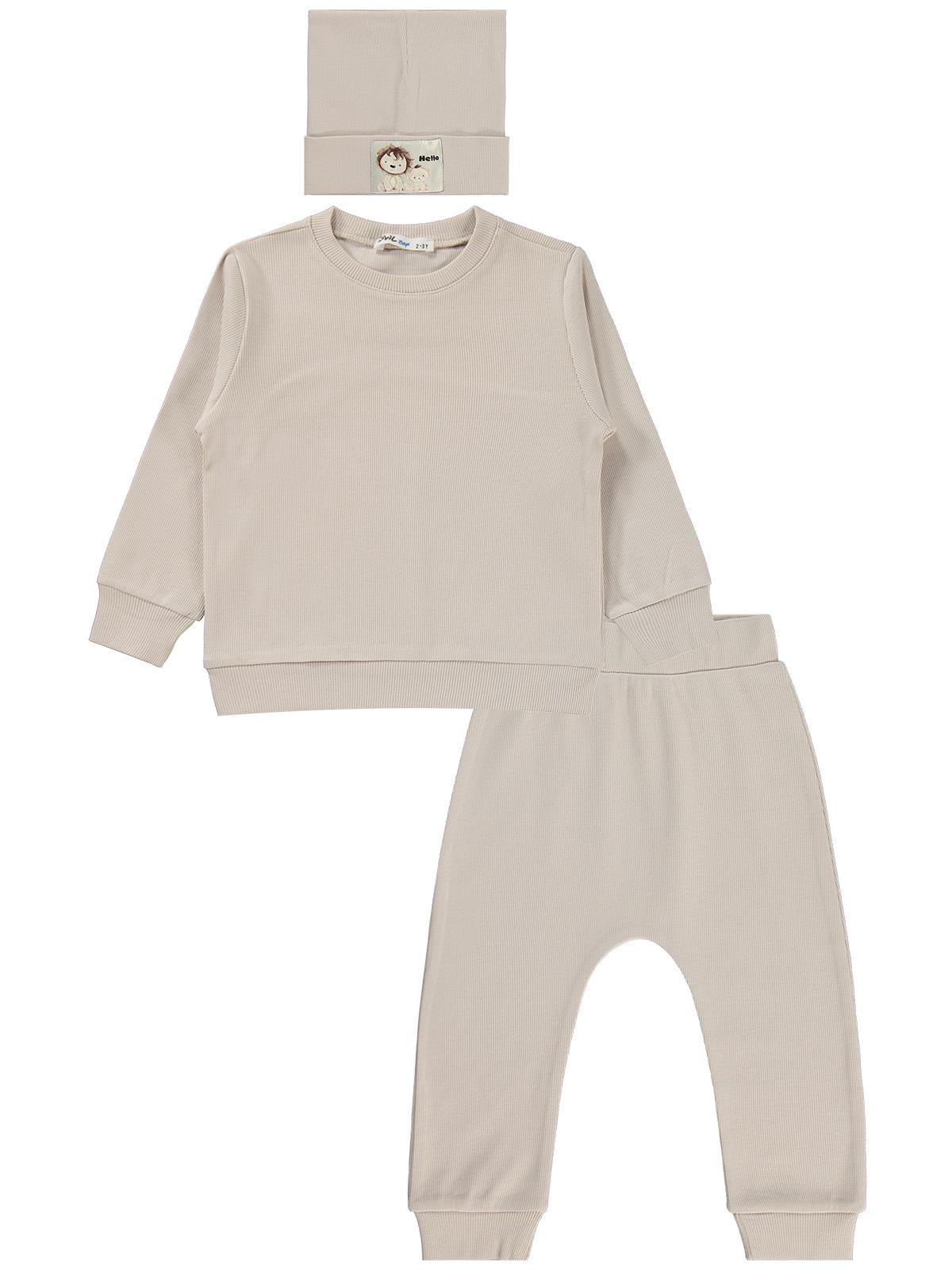 Civil Boys Bereli 3'lü 2-5 Yaş Takım - Bej