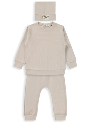 Civil Boys Bereli 3'lü 2-5 Yaş Takım - Bej