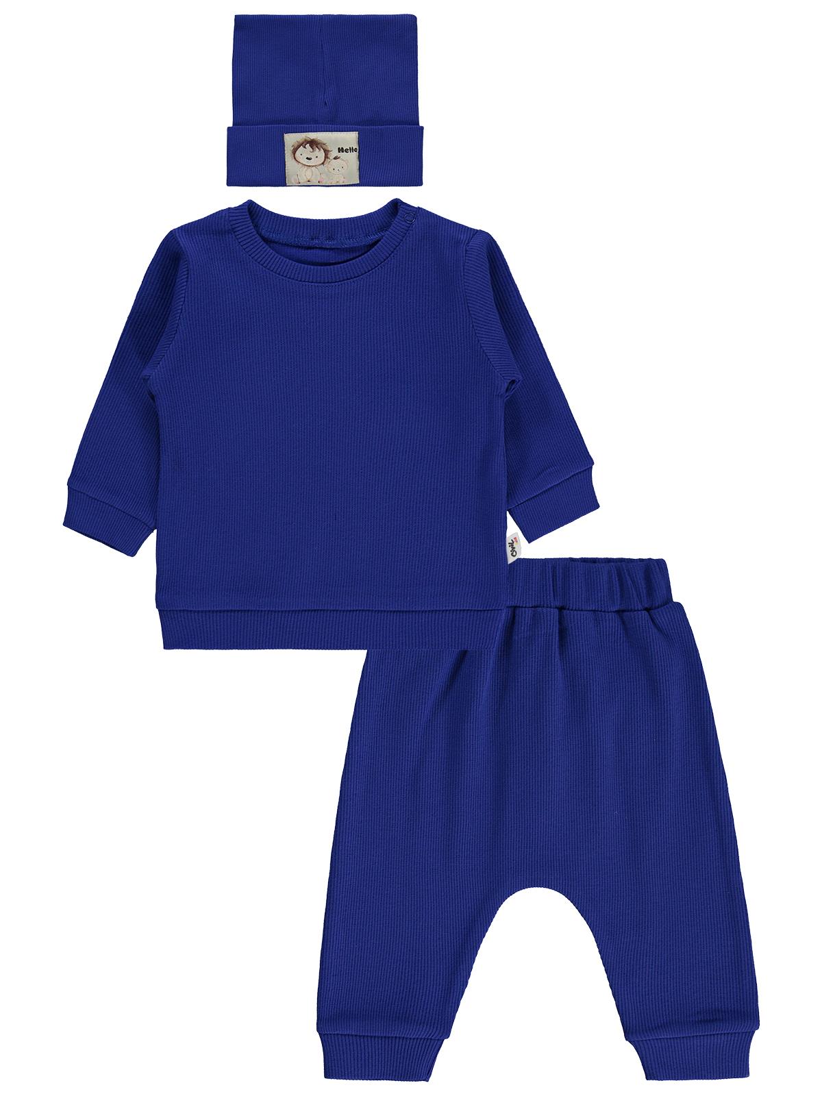 Civil Baby Bereli 3'lü 6-18 Ay Takım - Mavi