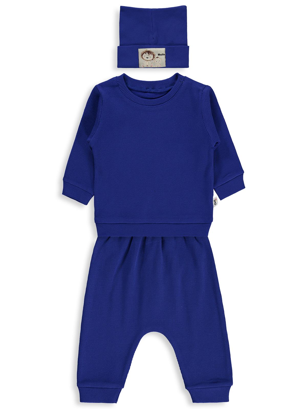 Civil Baby Bereli 3'lü 6-18 Ay Takım - Mavi