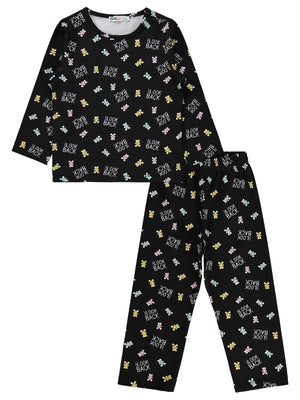 Civil Girls Dont Look Back Baskılı 2-5 Yaş Pijama Takımı - Siyah
