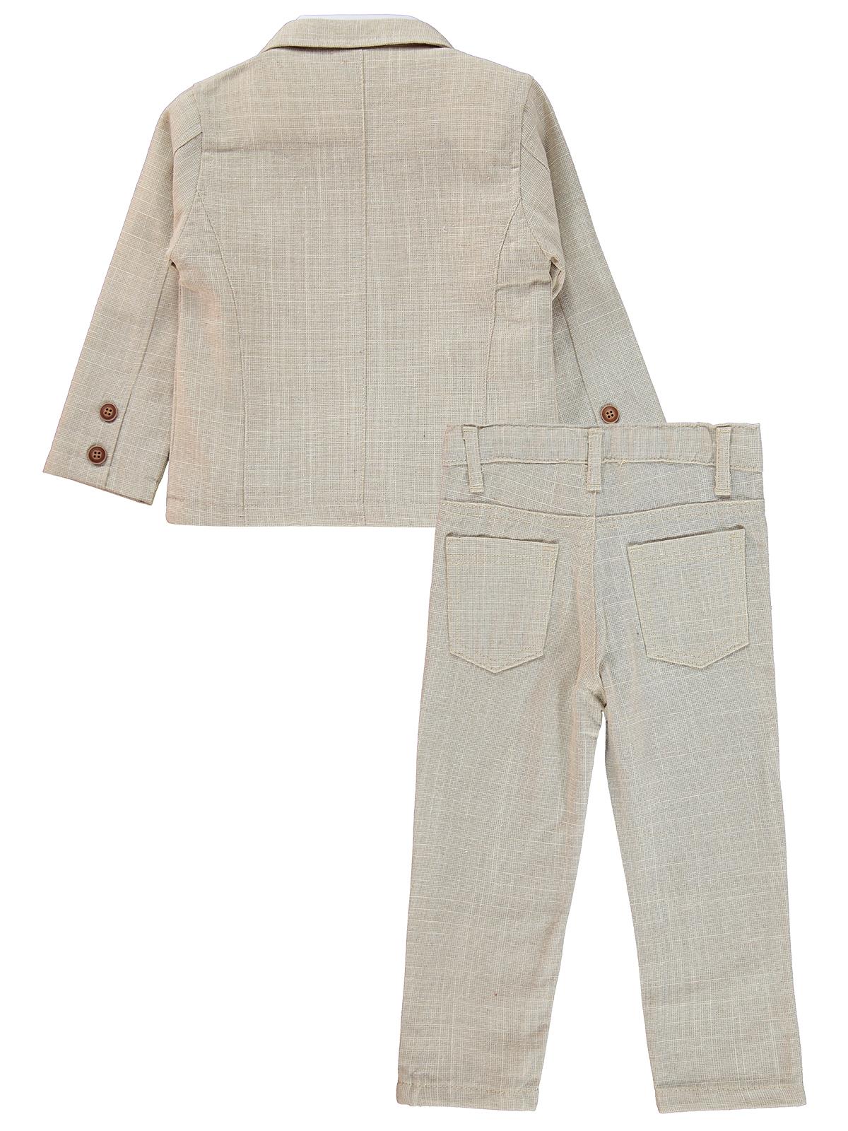 Civil Boys  Ceketli 3'lü Keten 2-5 Yaş Takım - Bej