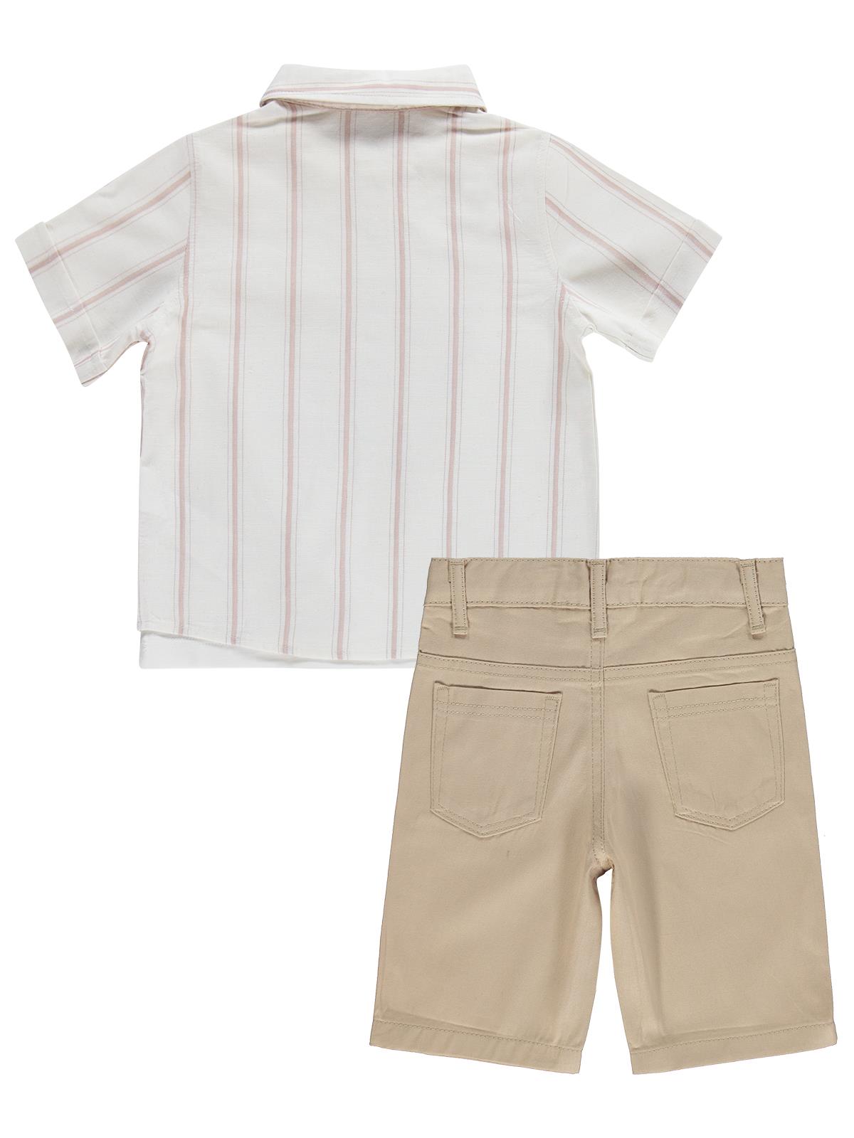 Civil Boys Erkek Çocuk Şortlu 3'lü 2-5 Yaş Takım - Kahverengi
