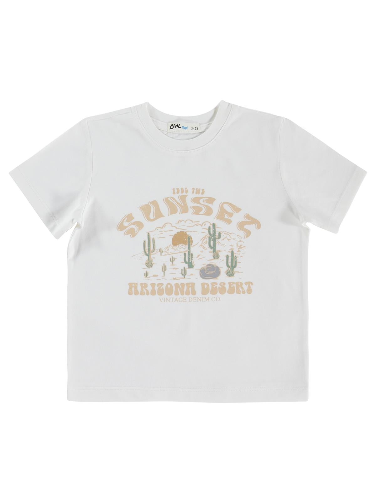 Civil Boys Erkek Çocuk Şortlu 3'lü 2-5 Yaş Takım - Kahverengi