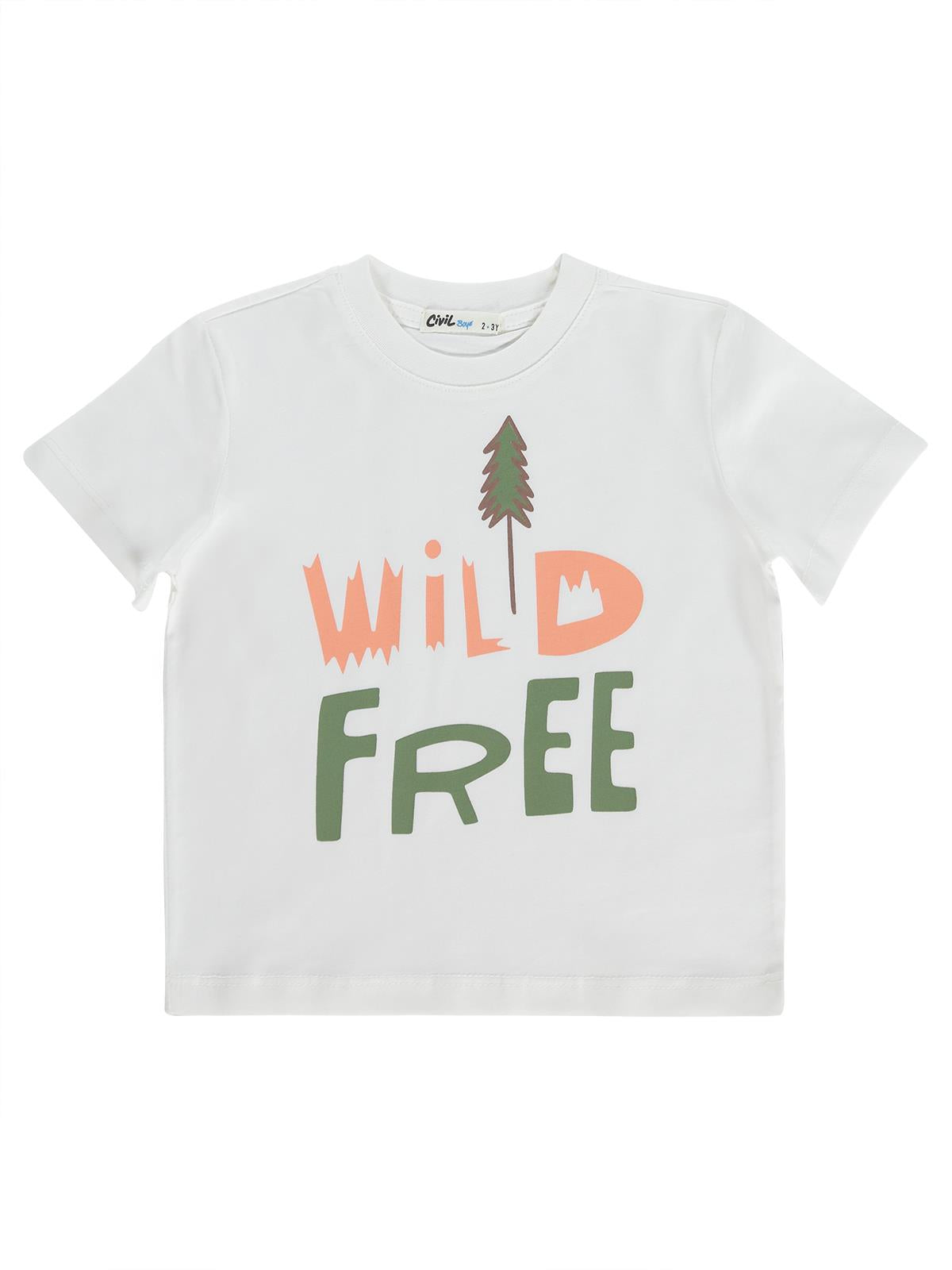 Civil Boys Ekose Gömlekli Şortlu 3'lü 2-5 Yaş Takım - Turuncu