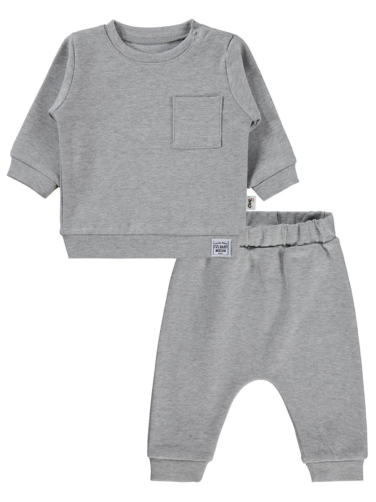 Civil Baby Süs Etiketli 2'Li Takım 6-18 Ay Takım - Gri