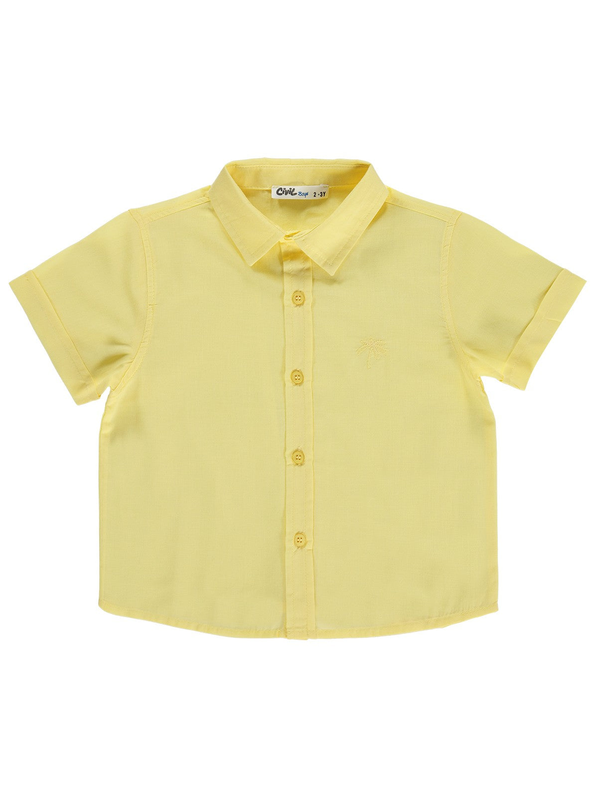 Civil Boys Basic Kısa Kol 2-5 Yaş Gömlek - Sarı