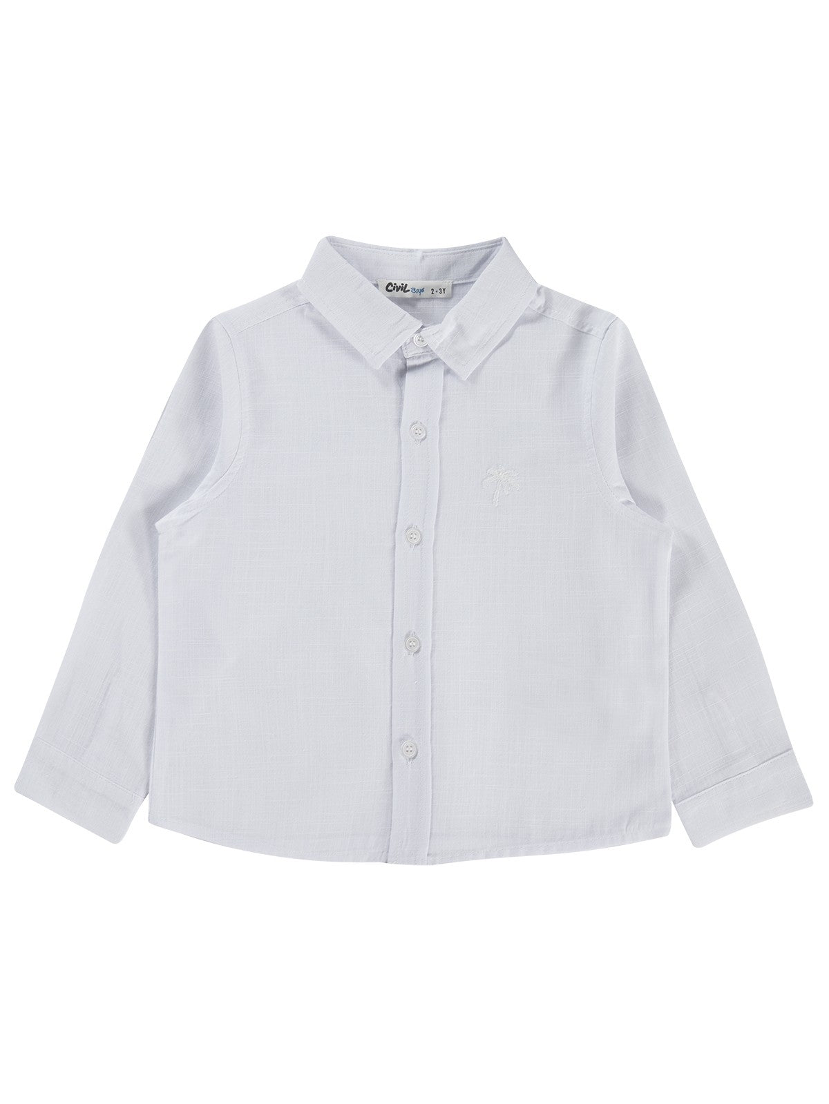 Civil Boys Erkek Çocuk Basic Uzun Kol 2-5 Yaş Gömlek - Beyaz