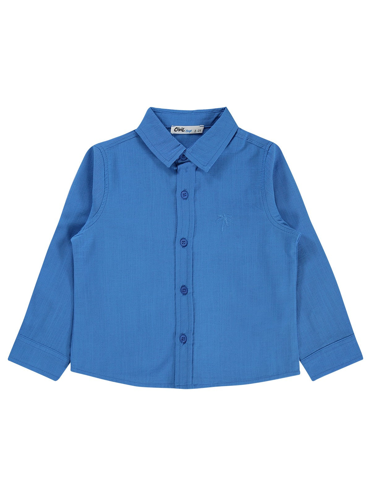 Civil Boys Erkek Çocuk Basic Uzun Kol 2-5 Yaş Gömlek - Mavi