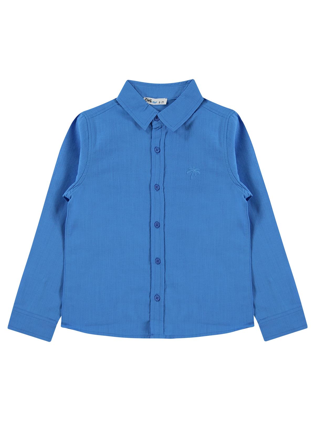 Civil Boys Basic Uzun Kol 6-9 Yaş Gömlek - Mavi