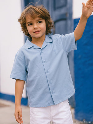 Civil Boys Basic Tatil Yaka 6-9 Yaş Gömlek - Mavi