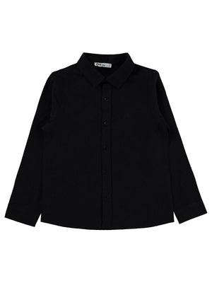 Civil Boys Basic Uzun Kol 6-9 Yaş Gömlek - Siyah