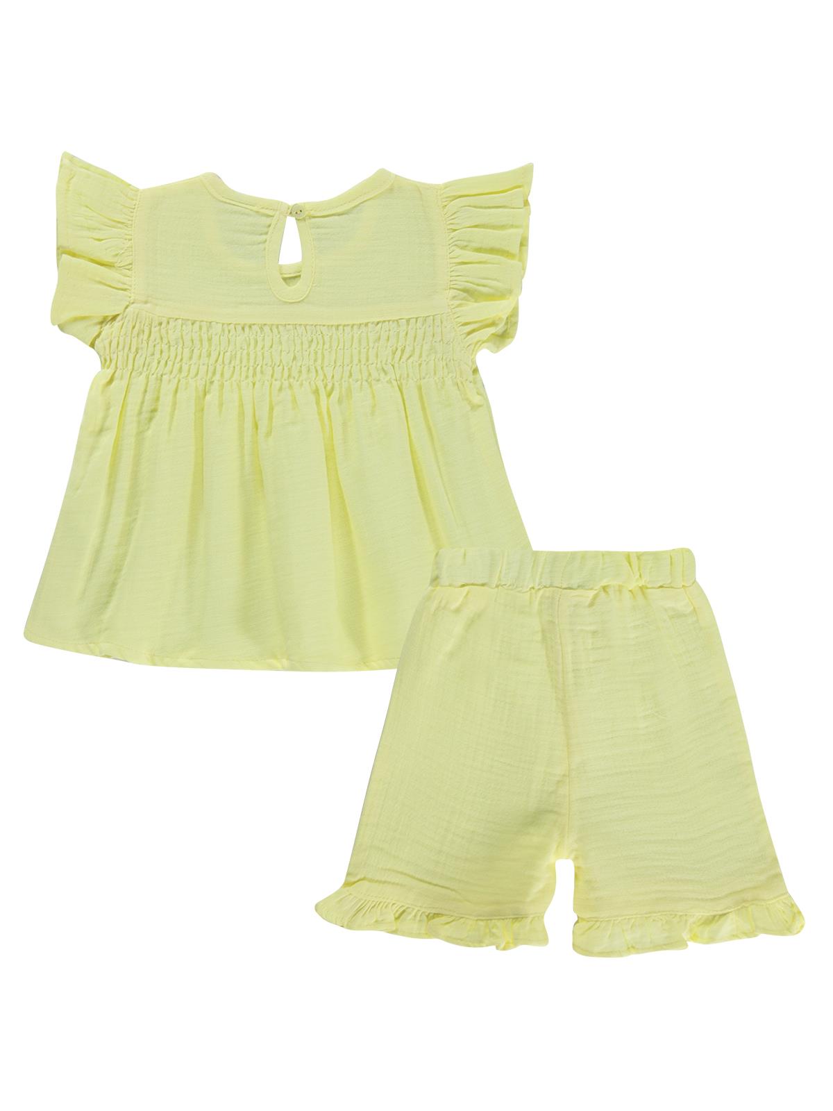 Civil Baby Gipeli Püsküllü 6-18 Ay Takım - Sarı