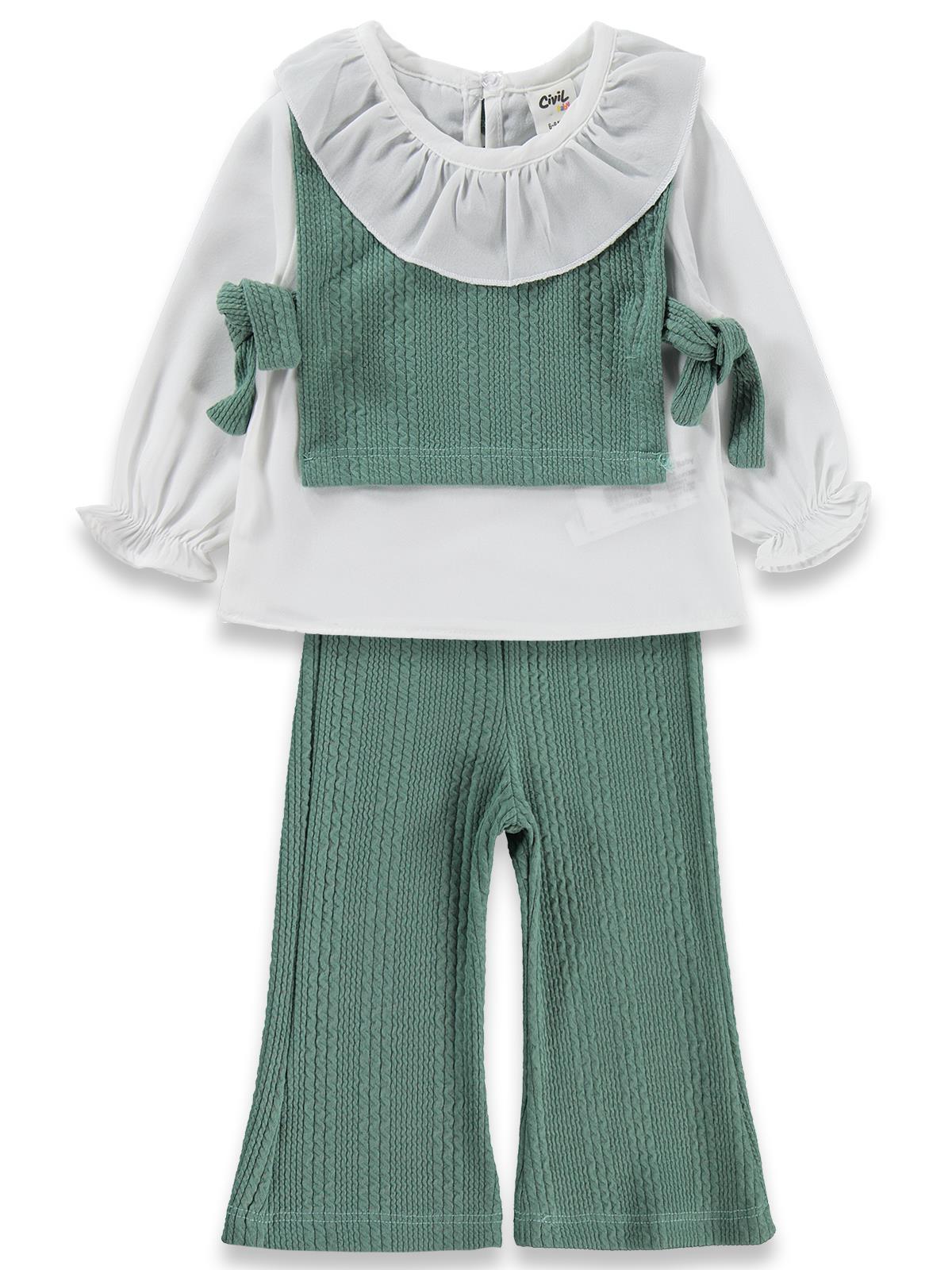 Civil Baby Bebe Yakalı 6-18 Ay Takım - Yeşil