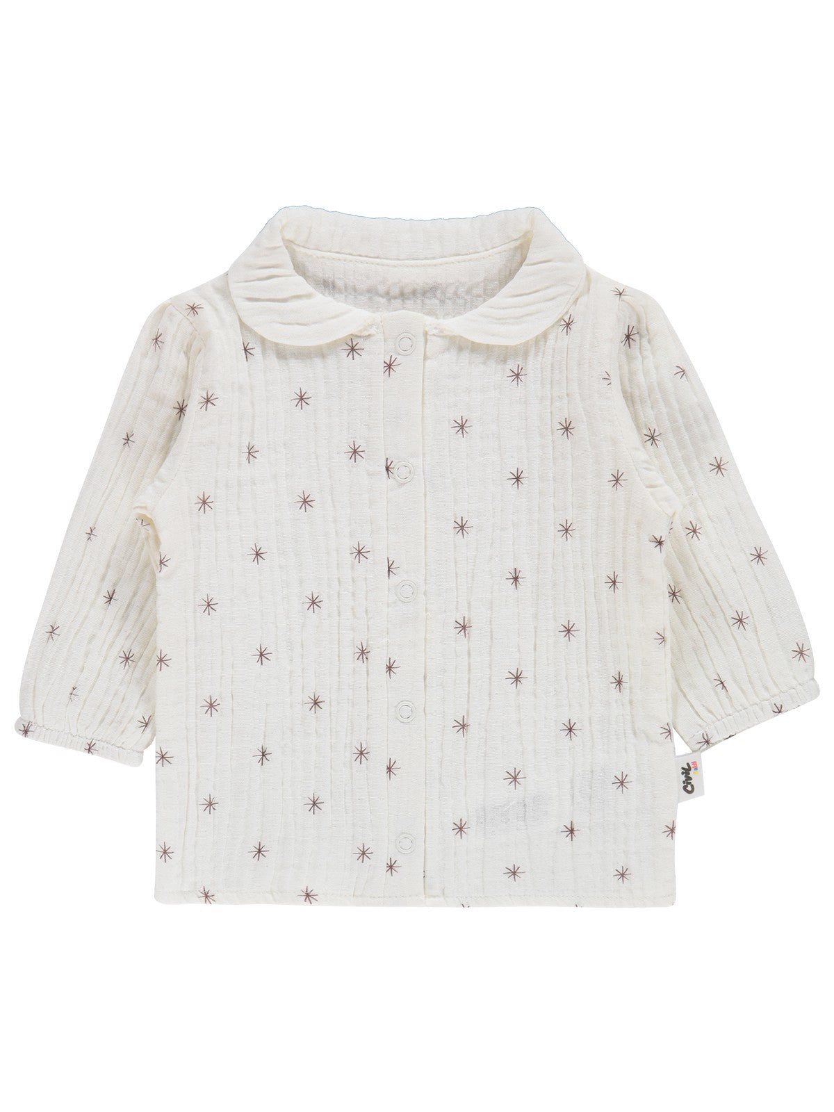 Civil Baby Yıldız Empirme 3-12 Ay Pijama Takımı - Kahverengi