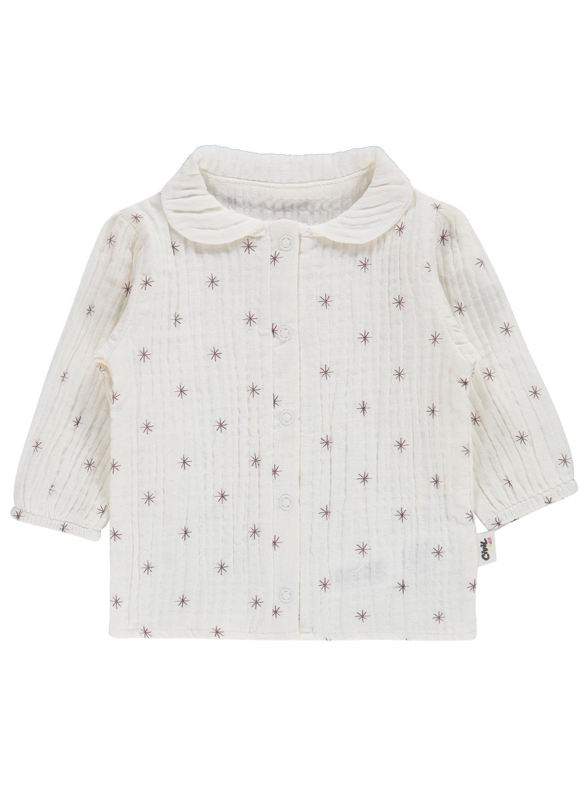 Civil Baby Yıldız Empirme 3-12 Ay Pijama Takımı - Kahverengi