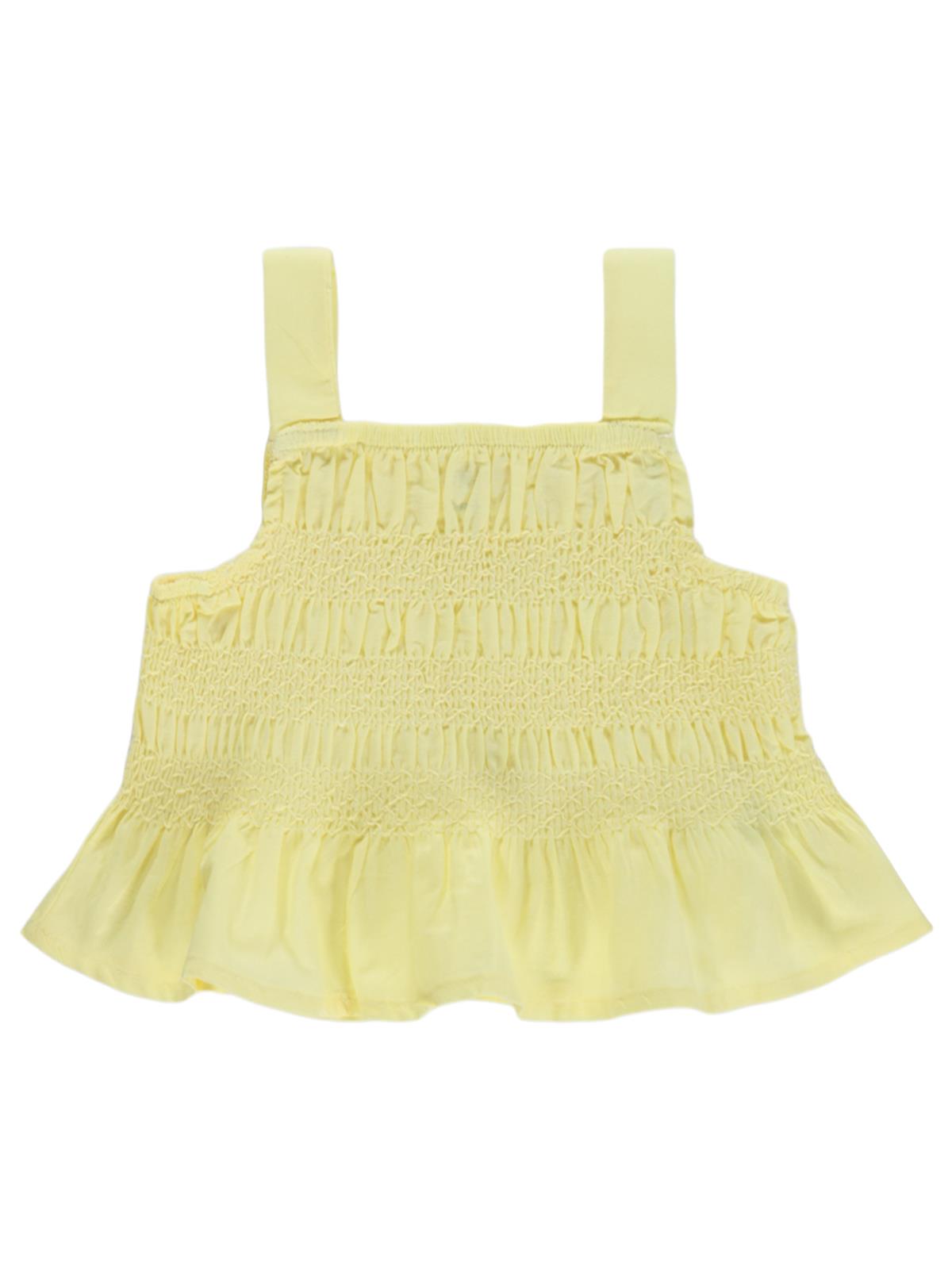 Civil Baby Denim Şortlu Askılı 6-18 Ay Takım - Sarı