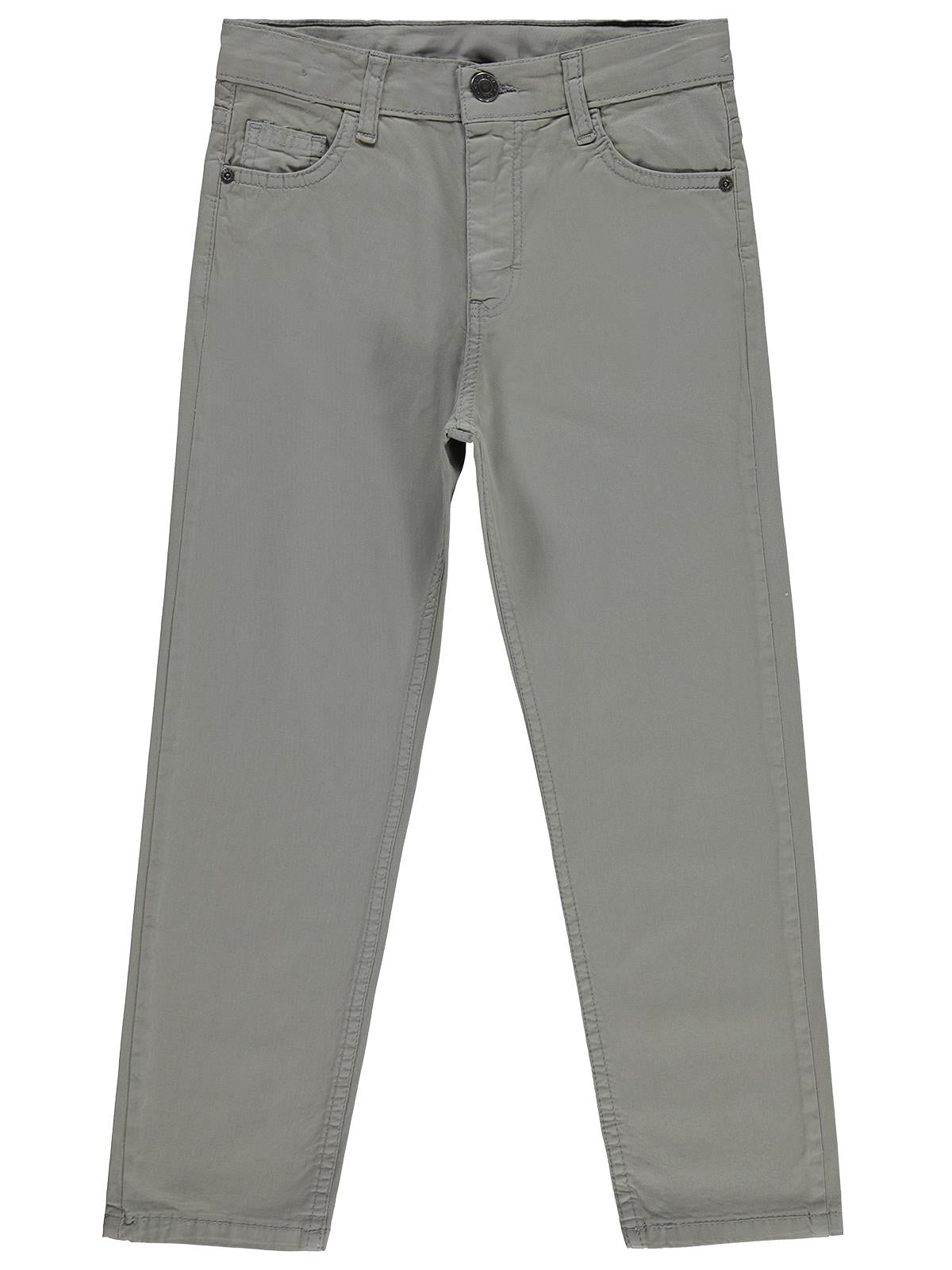 Civil Erkek Çocuk 5 Cep Basic Pantolon | Gabardin | Okul Kreş ve Günlük Kullanım - Gri