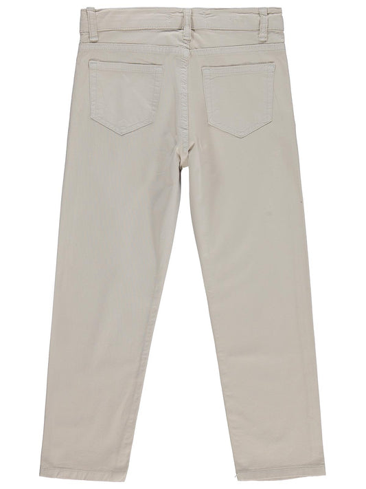 Civil Erkek Çocuk 5 Cep Basic Pantolon | Gabardin | Okul Kreş ve Günlük Kullanım - Koyu Taş Rengi
