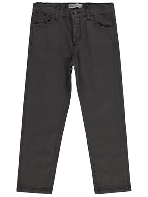 Civil Erkek Çocuk 5 Cep Basic Pantolon | Gabardin | Okul Kreş ve Günlük Kullanım - Kahverengi