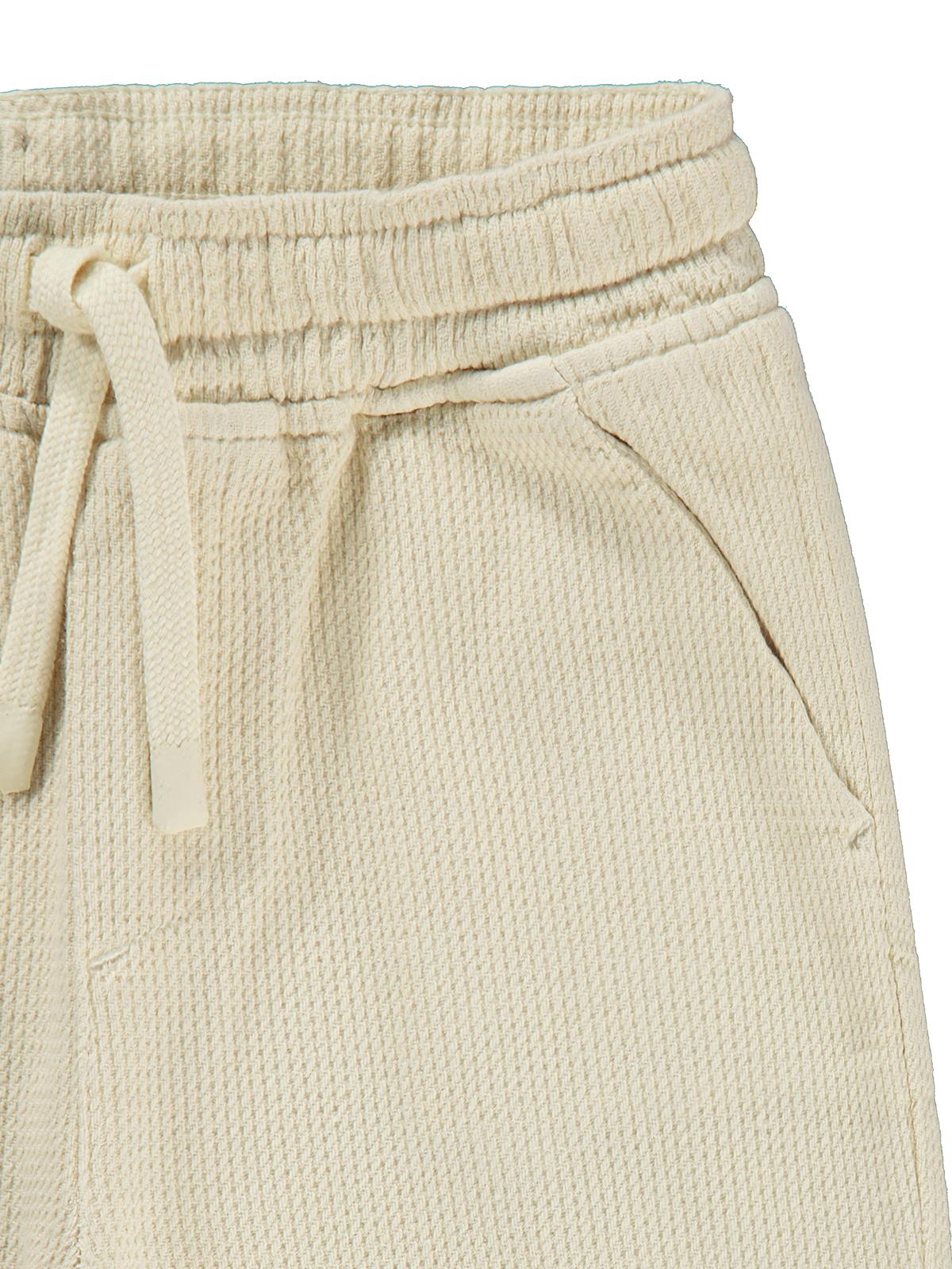 Civil Erkek Çocuk Dokulu Pantolon | Gabardin | Okul Kreş ve Günlük Kullanım - Beyaz